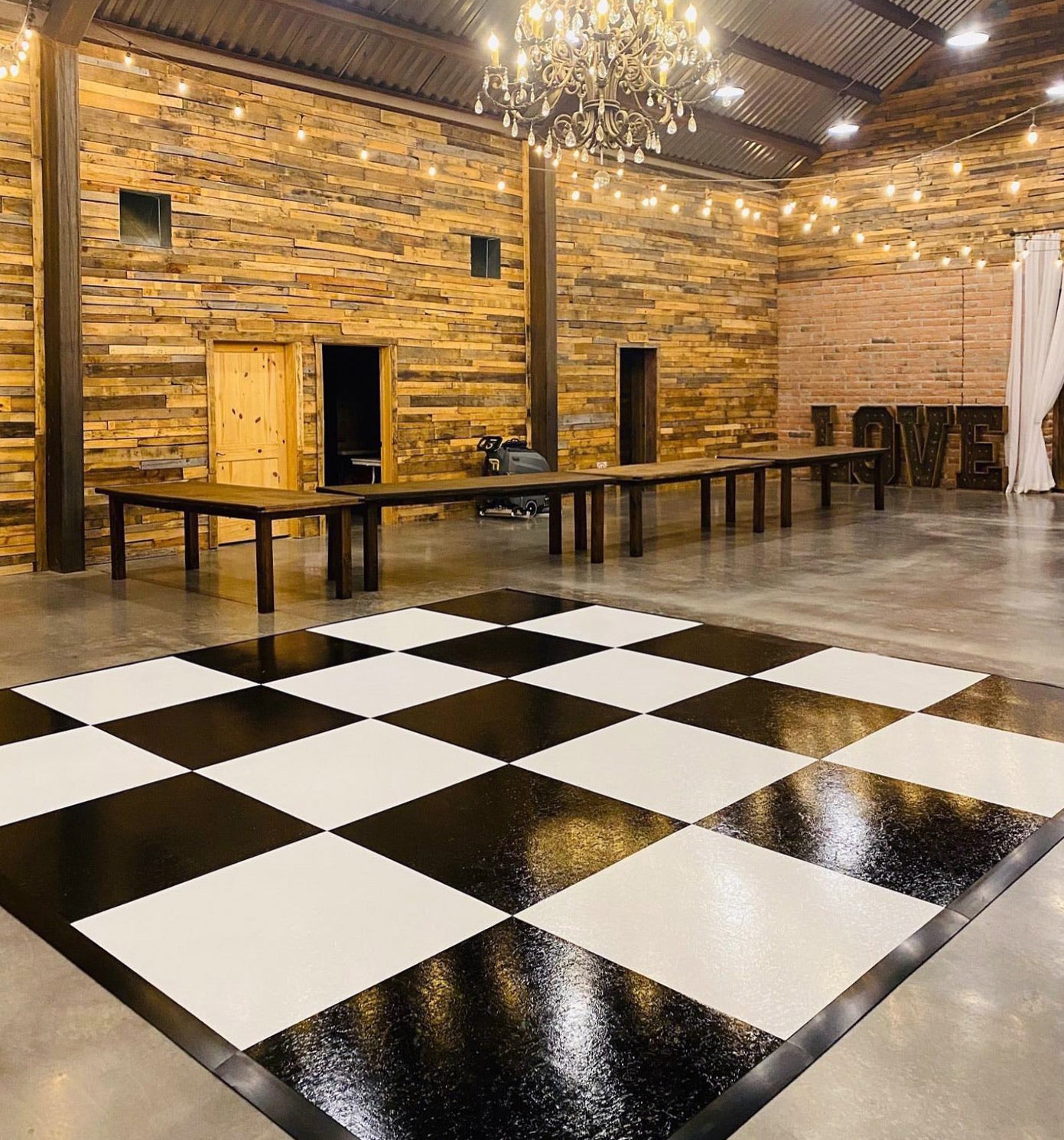 12' x 12' Black and White Dance Floor