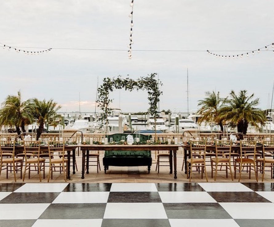 18' x 18' Black and White Dance Floor