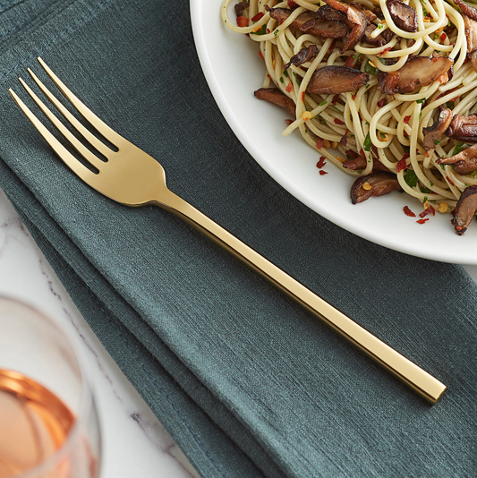 Gold Stainless Steel Dinner Fork