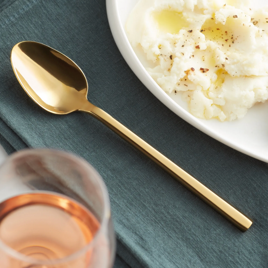 Gold Stainless Steel Dinner/Dessert Spoon