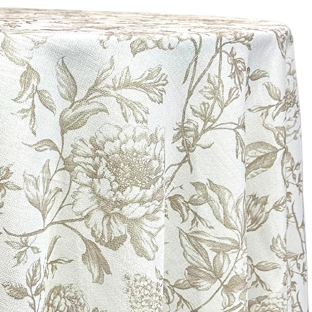 Tablecloths - Taupe Bloom - Rectangle & Round