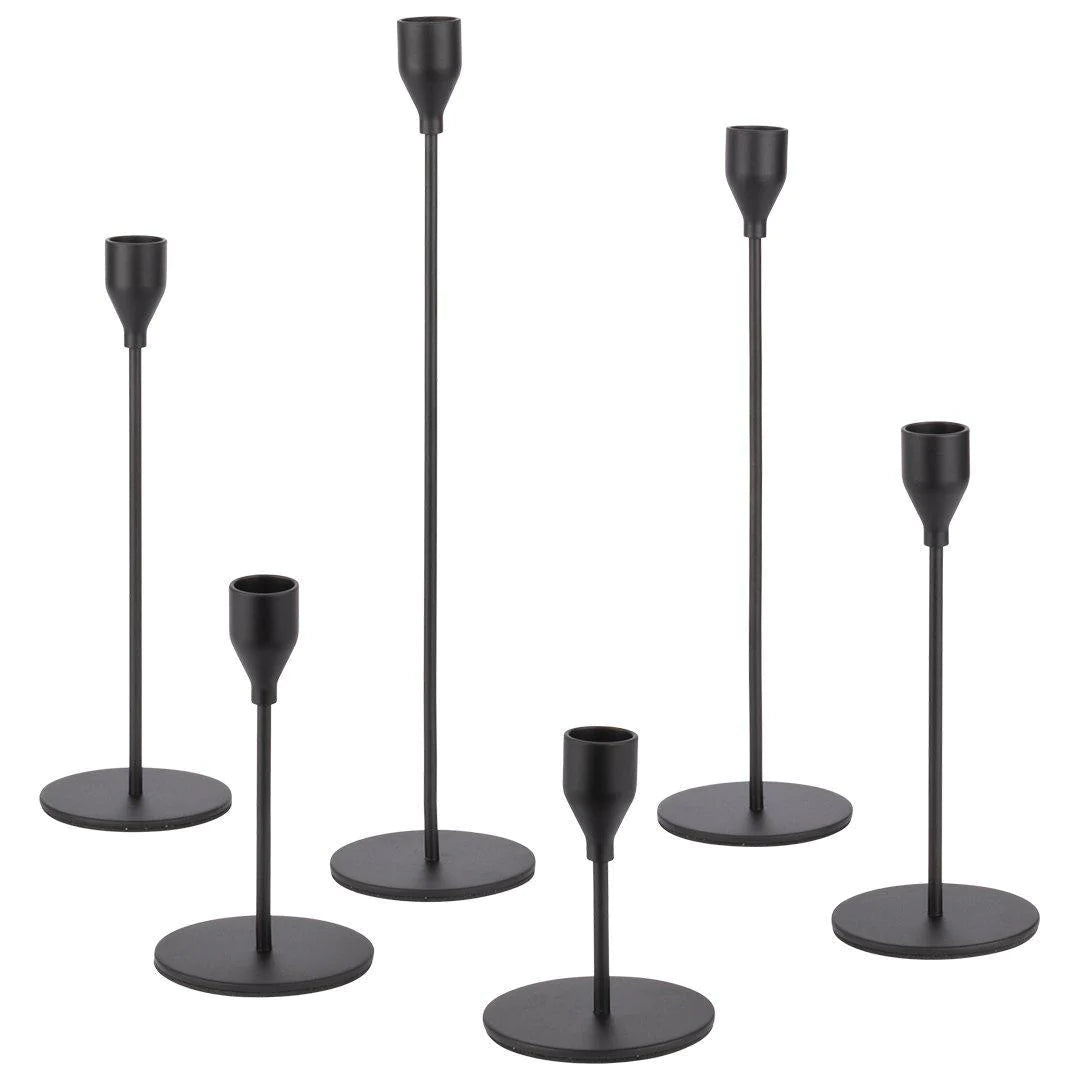 Matte Black Candle Sticks