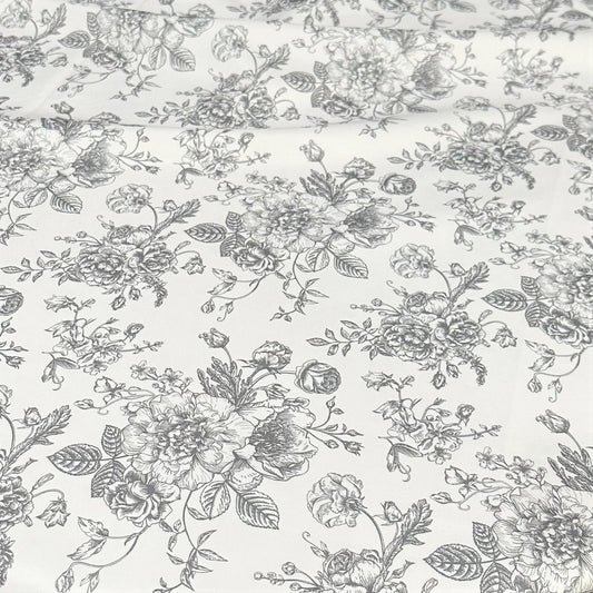 Charcoal French Toile Linens