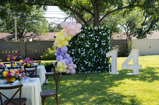 Evergreen Flower Wall Backdrop