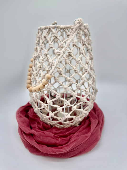 White Rope Lantern- 14"