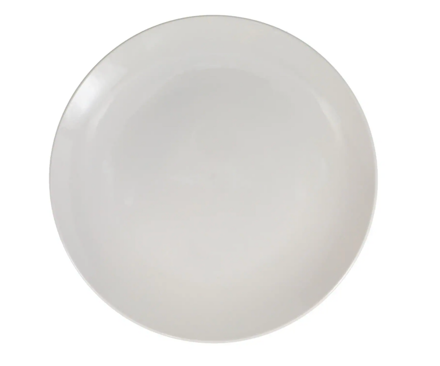 10.5 White Stoneware Dinner Plate