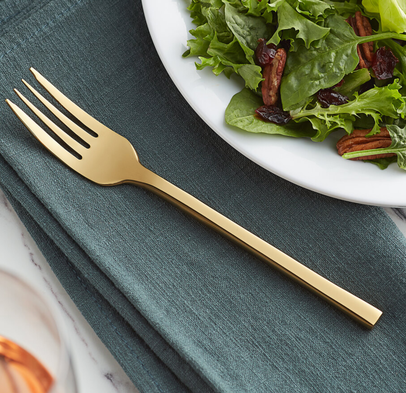 Gold Stainless Steel Salad/Dessert Fork
