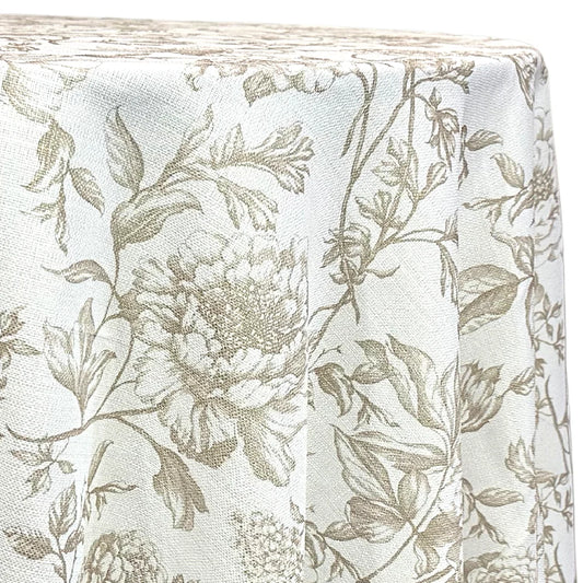 Tablecloths - Taupe Bloom - Rectangle & Round
