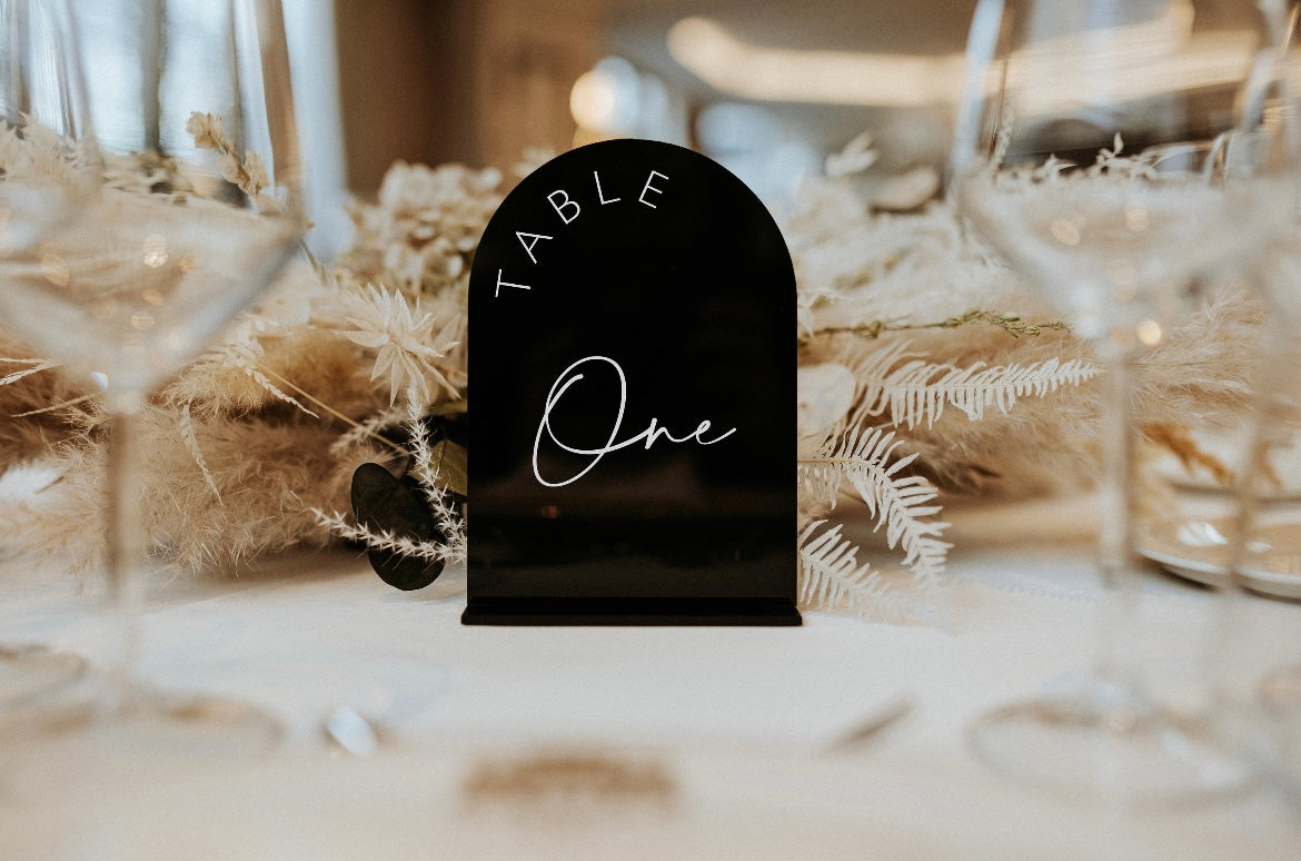 Arch Table Numbers - Black